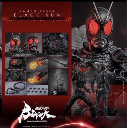 全新现货 HOT TOYS HT 1/6 假面骑士BLACK 黑日 战损版