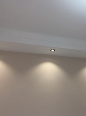 黑色筒灯小山丘射灯嵌入式led天花灯客厅餐厅家用灯洞灯COB牛眼灯