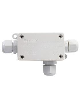 户外防水接线盒带端子一进两出IP66等级防晒UV户外灯白色分线盒