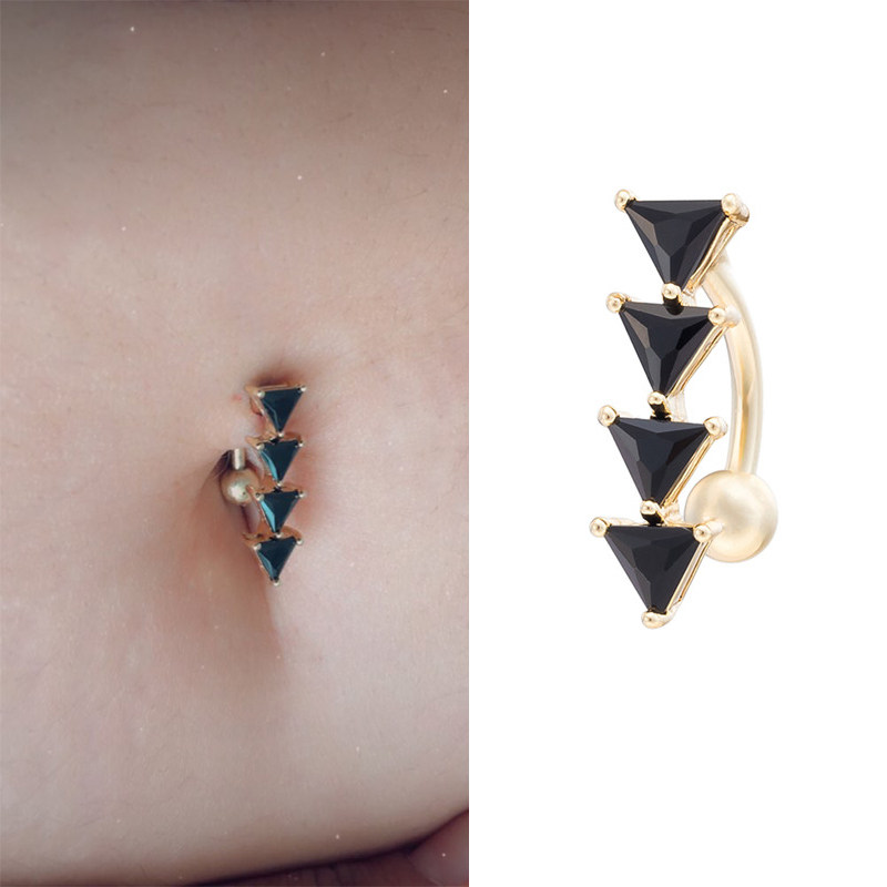 倒挂锆石肚脐钉ChirarRose