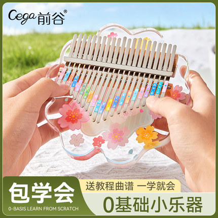 拇指琴水晶透明卡林巴琴21音初学者手指姆钢琴高颜值冷门小乐器