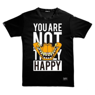 五月天阿信同款 潮牌stayreal你不是真正的快乐T恤短袖加菲猫情侣