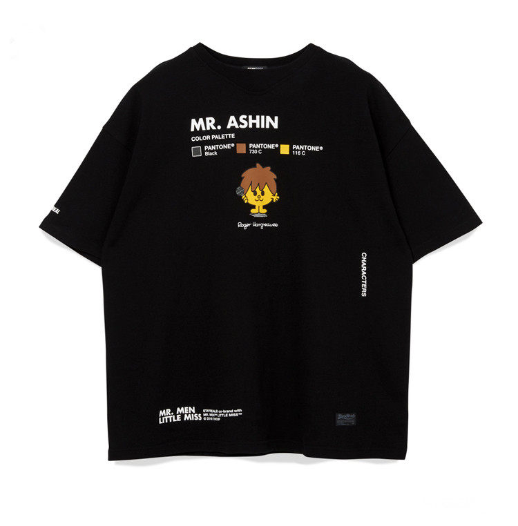 五月天阿信同款 SR奇先生妙小姐联名 MR ASHIN短袖宽版 时尚t恤