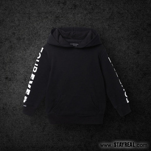 五月天阿信 潮牌SR就4永恒帽t黑色 长袖时尚情侣款印花休闲连帽