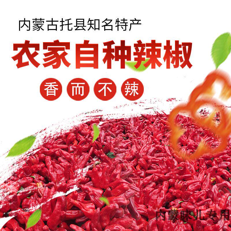 内蒙油泼辣子土特产托县灯笼辣椒干辣椒香而不辣农家自制红辣椒油