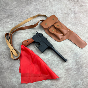 影视道具玩具模型枪塑左轮枪手枪仿真侧开配套枪套皮革驳壳枪小手