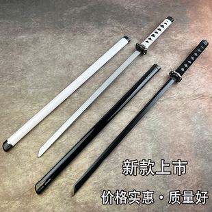 动漫玩具刀忍者背带刀剑死侍刀双肩背带银色刀刃塑料刀鞘儿童双刀