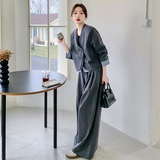 【档口有货】西装拼接假两件外套阔腿裤两件套079-2529-p175-k258，女装套装/套裙，2C079