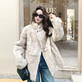 【上新】两面穿棉布仿狐狸毛两面穿外套2C079-4576-p225-k338，女装皮草，2C079