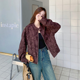 【档口有货】定制提花咖色外套2C079-4514-p165-K248，女装短外套，2C079
