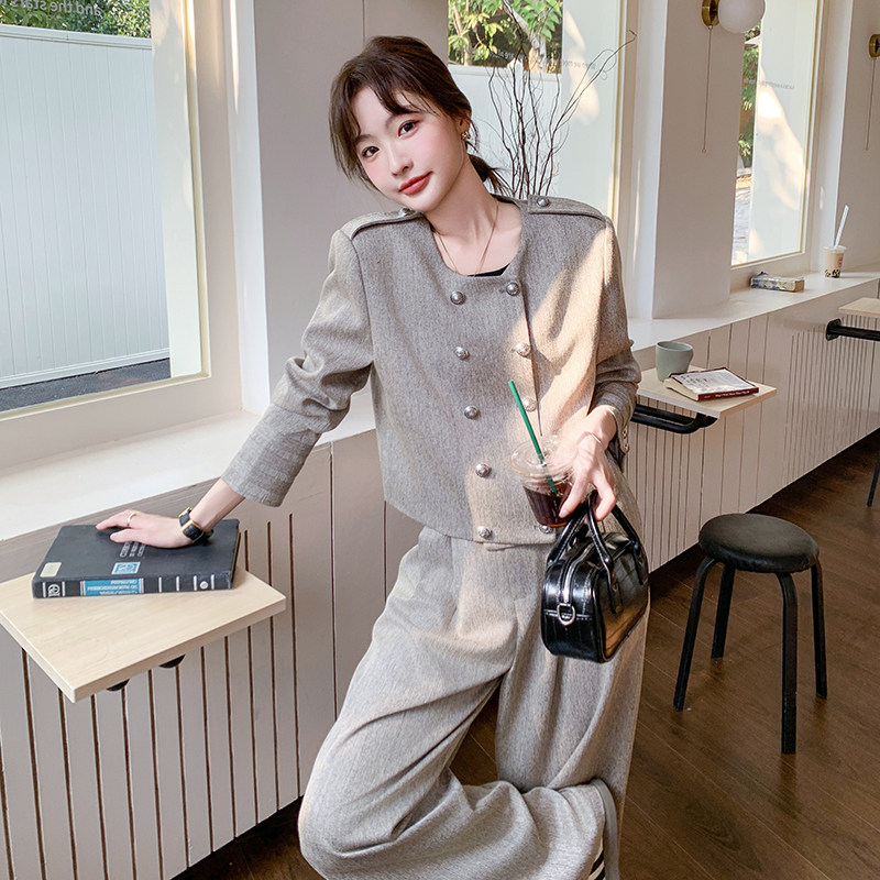 【档口有货】高品质风衣式外套裤子两件套2C079-2502-p175-k248图片