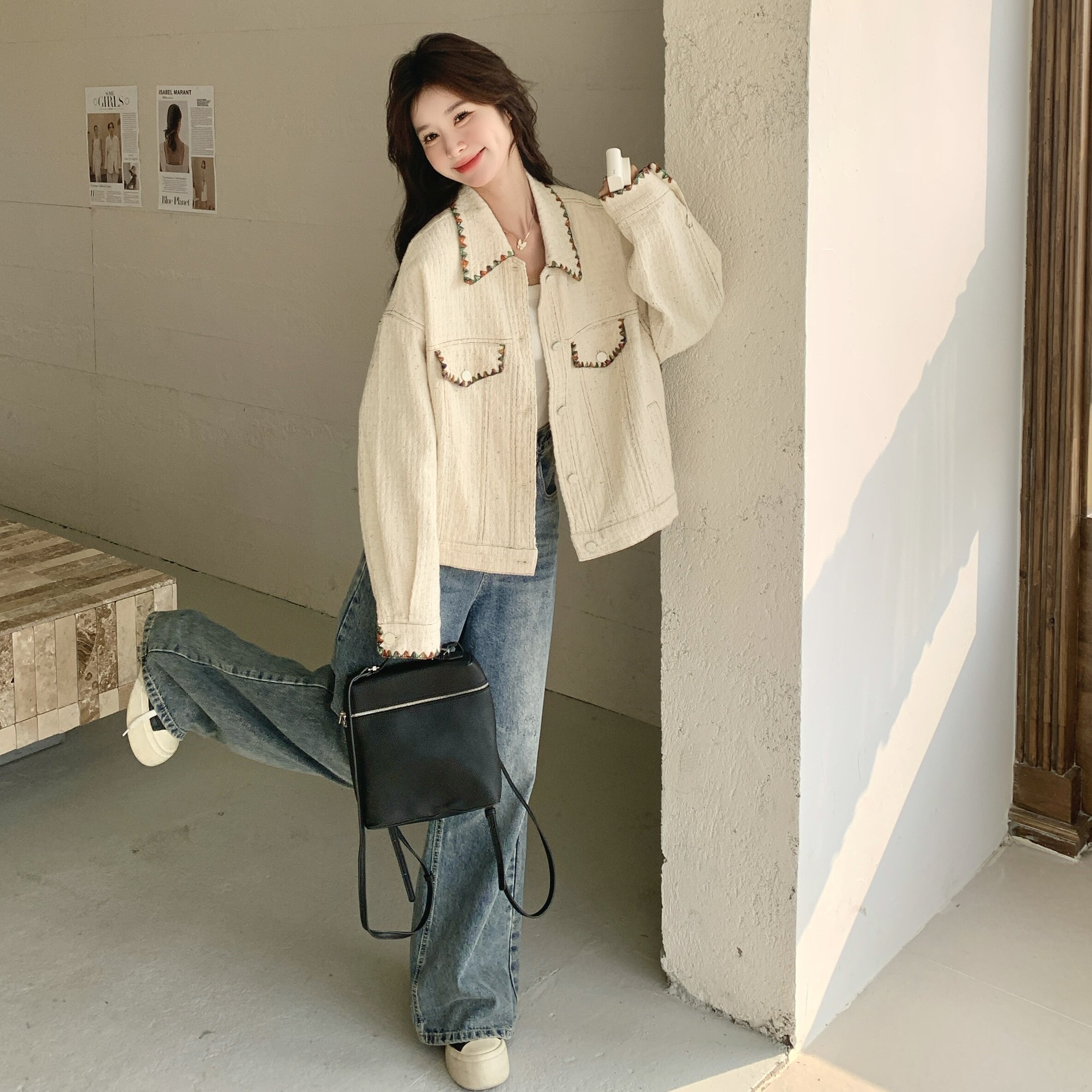 【档口有货】满刺绣肌理感外套2C079-2549-p185-k268,女装短外套,2C079