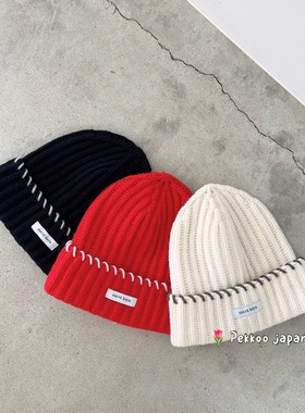 国现 Sucre kaya KST7363 秋冬保暖羊毛混纺针织帽毛线帽 日本制