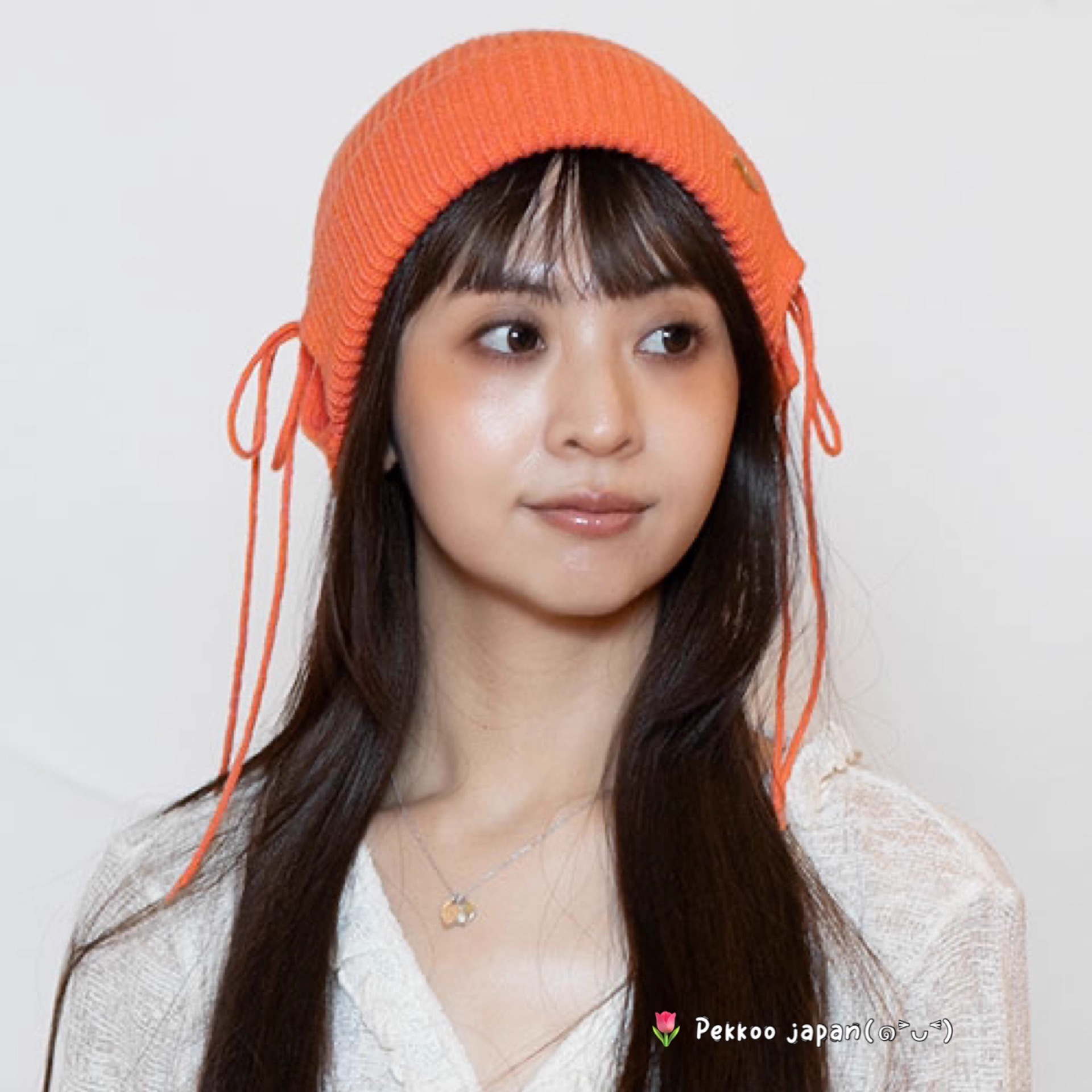 56~60cm CA4LA RIBBON RIBBON ONM01944 甜美蝴蝶结 纯羊毛针织帽