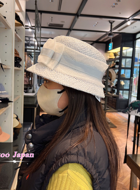 防晒遮阳 CA4LA 薄纱蝴蝶结休闲渔夫帽 CAM60086 KAWAII 57cm