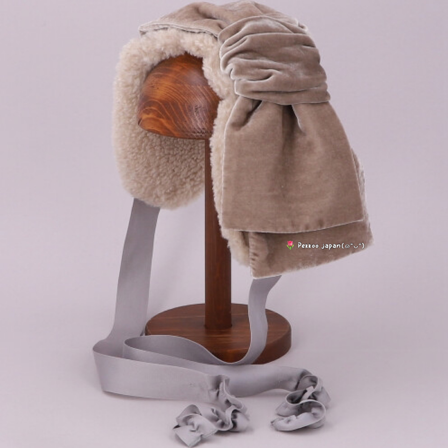 CA4LA BRA02291 リボンイヤマフ 秋冬保暖 丝绒蝴蝶结防寒耳罩