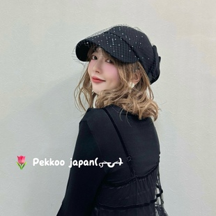 CIRQUTURE 24秋冬 甜美网纱亮钻后置蝴蝶结鸭舌帽 棒球帽 CIQ225