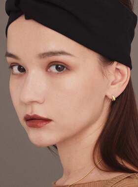日本cene日系饰品  ins小众设计师品牌 冷淡风小号金色 耳环耳钉