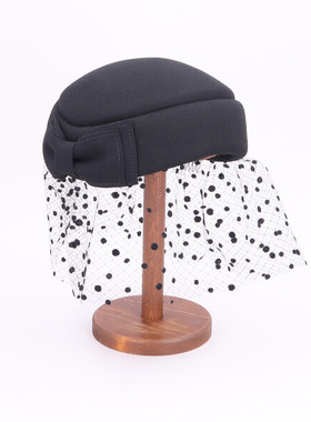 CA4LA KTZ02495 CEREMONIESS 优雅 侧边蝴蝶结网纱羊毛礼帽