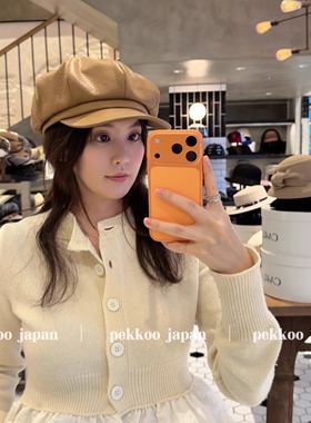 唐嫣同款 58cm CA4LA ZKN02397 经典百搭牛皮八角鸭舌帽报童帽