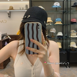 CA4LA 马术帽 TKU00468 春夏纸草编织 报童帽鸭舌帽 DUNE 58cm