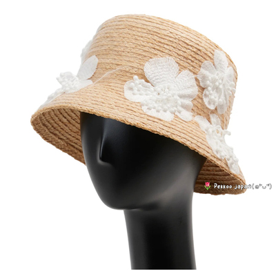 57.5cm Athena new york Jacqueline 优雅蝴蝶结拉菲草帽 uv防晒