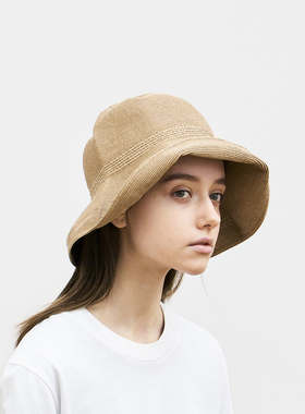 57.5cm mature ha MPB1-02W 春夏 大帽檐便携可折叠草帽遮阳帽