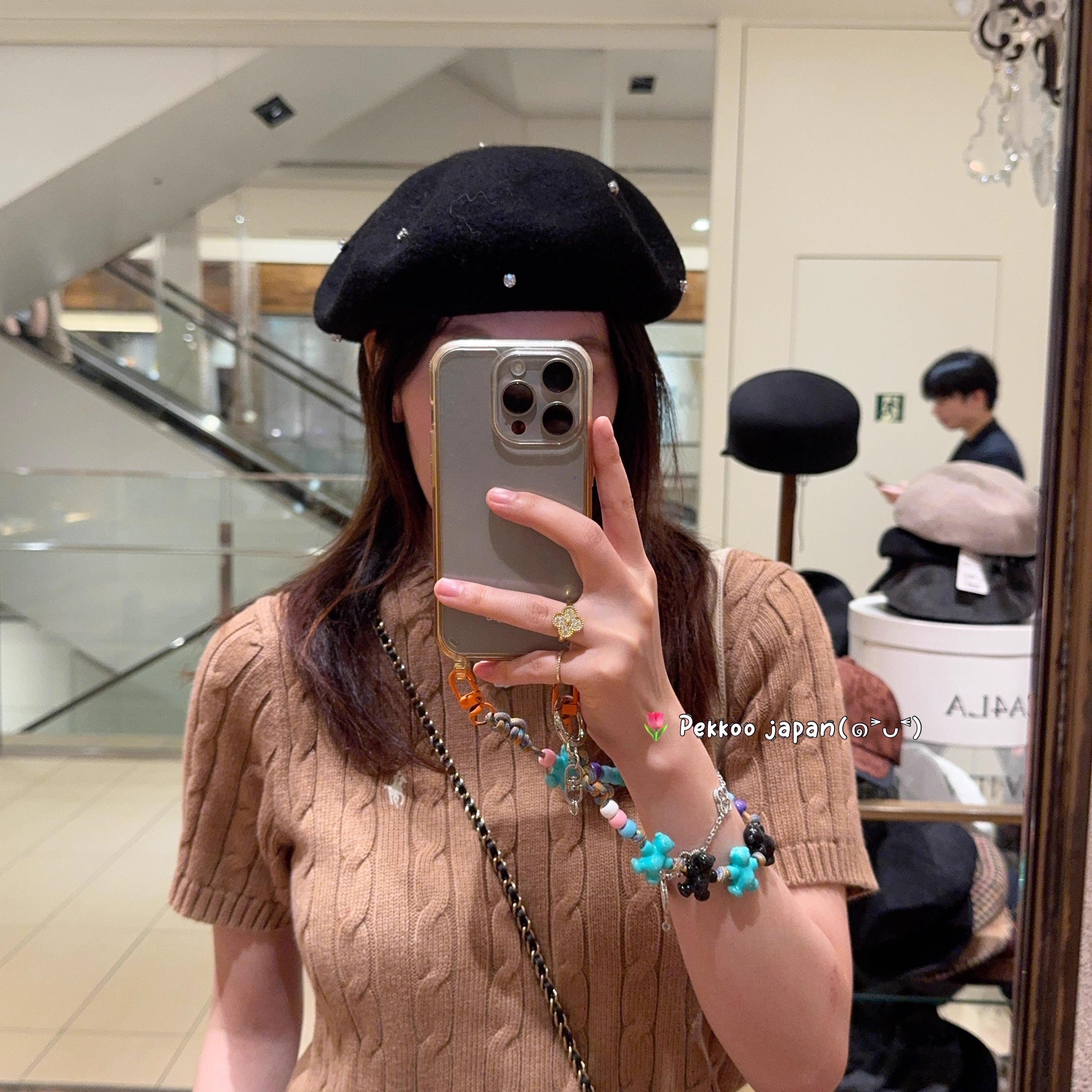 57.5cm CA4LA  KTZ02687 25年秋冬新款 小钻石装饰 纯羊毛贝雷帽