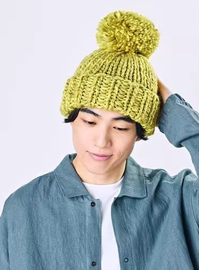 60cm CA4LA ZKN02569 HAND KNITTED 羊毛针织帽 可爱减龄