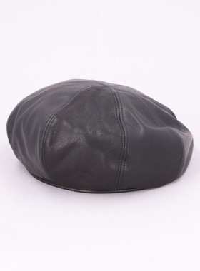 58/60cm CA4LA NOX00791 BER-MA 秋冬简约纯色牛皮八角贝雷帽