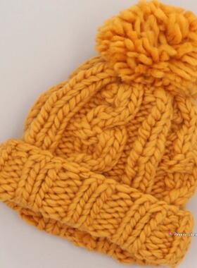 56-60cm CA4LA HAND KNITTED CABLE WATCH ZKN02611 纯羊毛针织帽