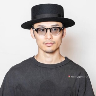 59cm CA4LA NATIVE AMERICAN BOATER DOU02111 经典高级优雅礼帽