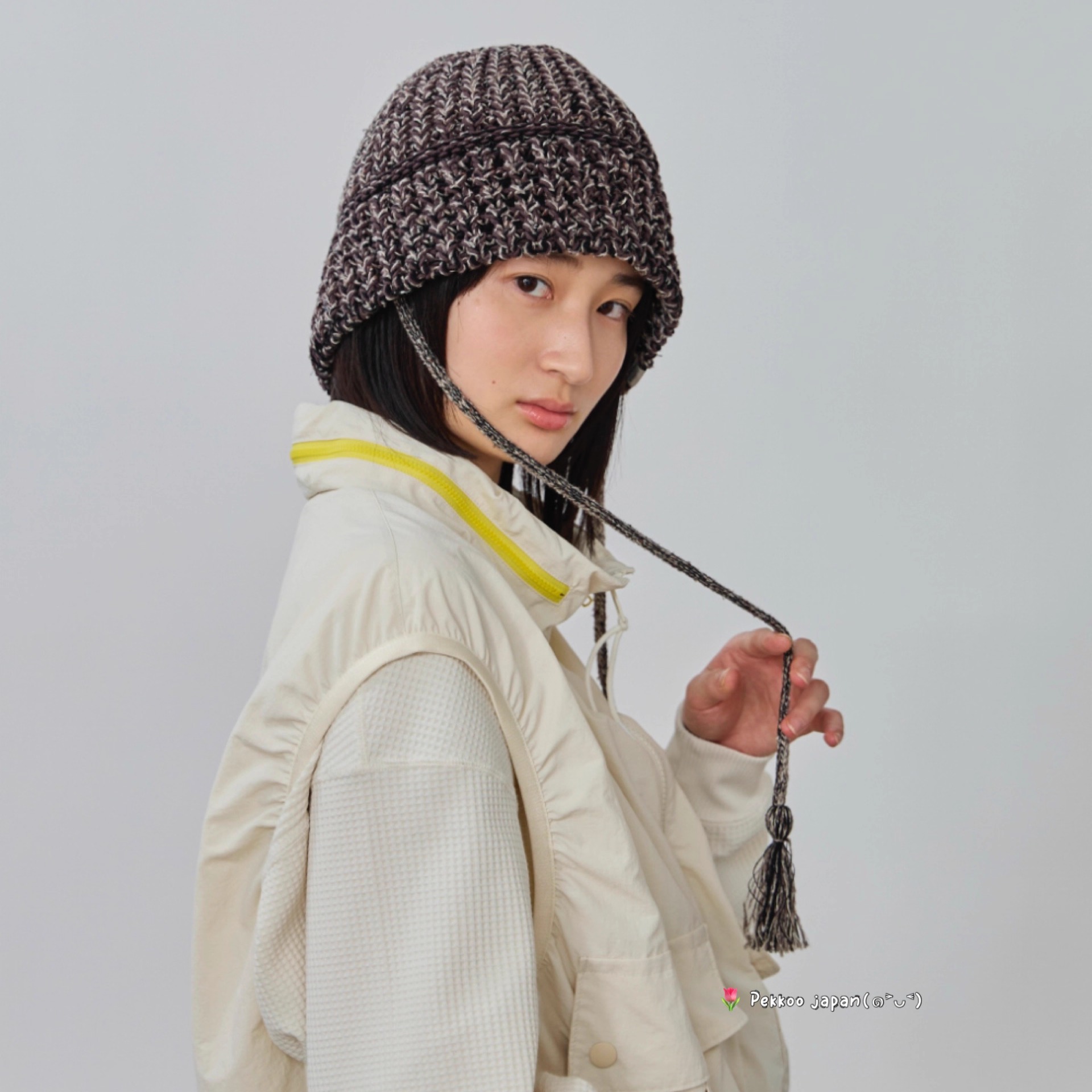 57-59cm OVERRIDE KNIT BALLOON 253090233 可折叠可洗毛绒针织帽