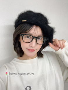 kmy3317 国现 kaya maison 安哥拉兔毛绒贝雷帽可爱日本制 58cm