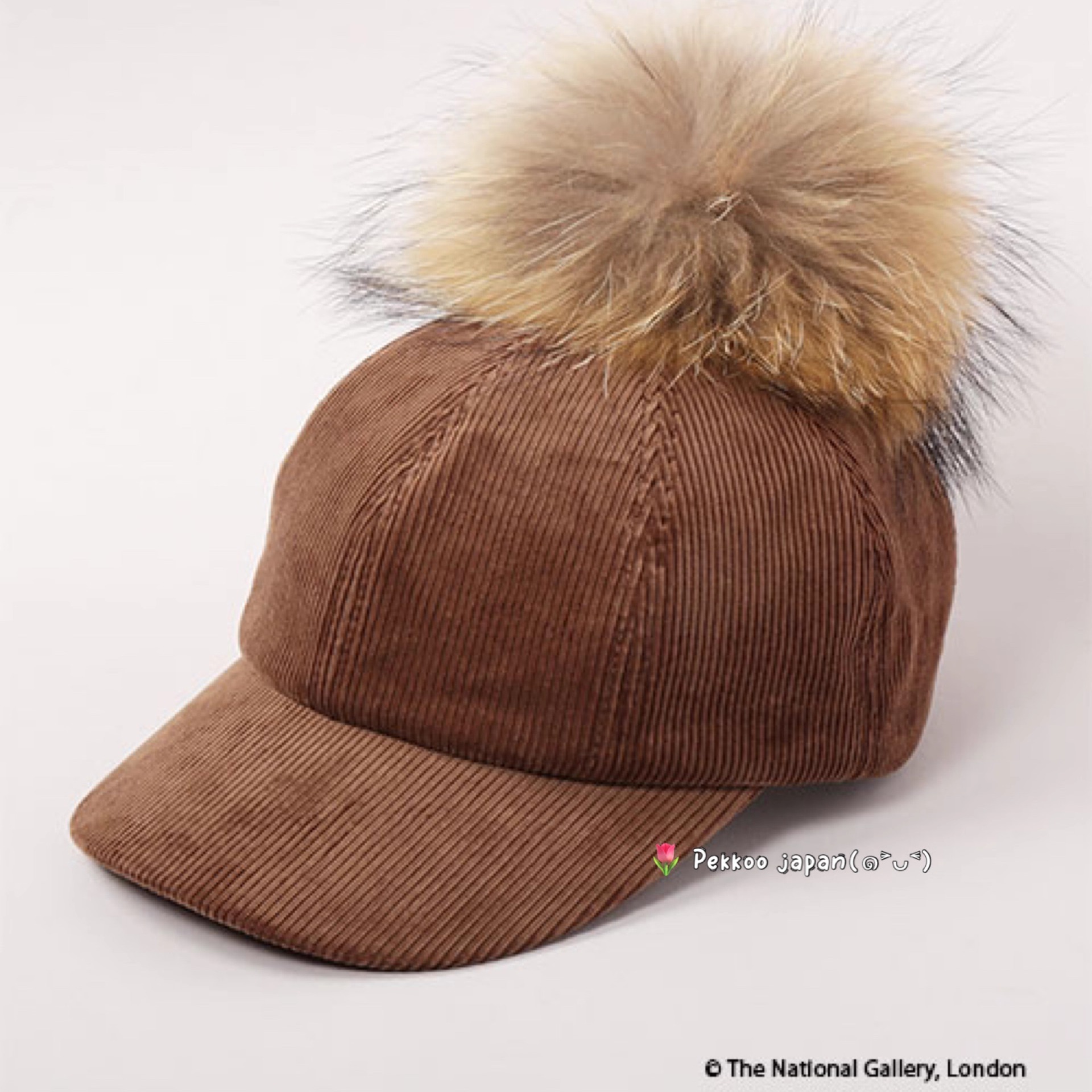 56-59cm CA4LA 8P JOKEY CAP CLB00506 灯芯绒棒球帽 可拆卸毛球