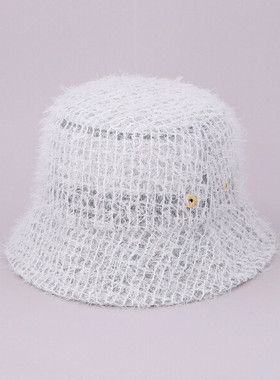 58cm CA4LA SHK01166 LACE HAT 9 优雅薄纱羽毛质感渔夫帽