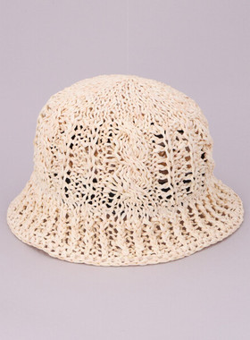 59cm CA4LA ZKF00018 HAND KNITTED PAPER BUCKET 休闲编织渔夫帽