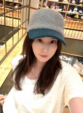 58cm CA4LA TKU00435 LEIRION 拼色帽檐 羊毛保暖棒球帽