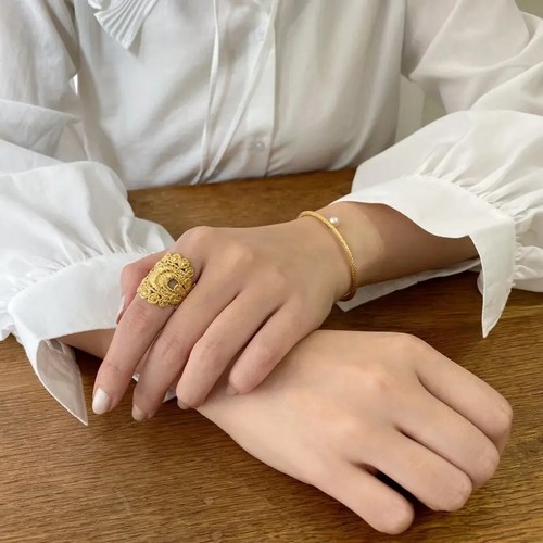 Flavour蕾丝孔雀戒指银102