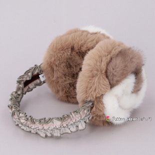 羊毛混纺保暖拼色耳套 CA4LA 25秋冬 NANA 褶皱花边 CAM30076