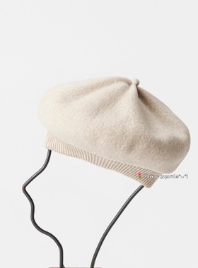 55.5-57.5cm mature ha MKF-2201 秋冬羊毛贝雷帽 针织画家帽