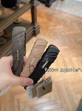 3.5cm CA4LA SHK01028  TORSION 2 皮革褶皱牛角优雅发箍发饰