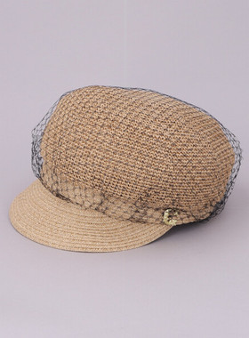 UV防晒 可水洗 58cm CA4LA KTF00052 ALM2 优雅网纱编织报童帽