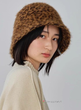 58cm OVERRIDE ANG YURU HAT 254090232 秋冬新款 毛绒郁金香礼帽