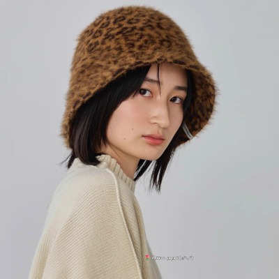 58cm OVERRIDE ANG YURU HAT 254090232 秋冬新款 毛绒郁金香礼帽