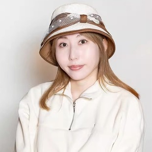 优雅高贵 57cm STORK2 CAM10093 蝴蝶结珍珠网纱礼帽 CA4LA