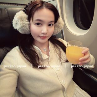 秋冬保暖 kaya 护耳耳包 TIN3429 日本制 新品 毛绒绒 Sucre