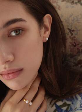 人气推荐 日本简约设计品牌 CENE 典雅经典款珍珠 耳钉耳环