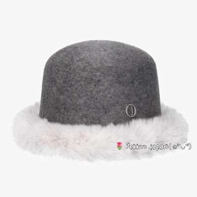 Chapeau d' O 254060217 秋冬款毛绒毡帽 显脸小 礼帽 羊毛渔夫帽