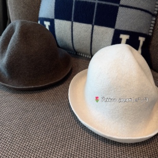 MKF 可折叠 秋冬女羊毛显脸小渔夫帽大帽檐 24131 Mature